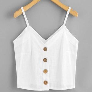 Shein Linen Crop Top - S